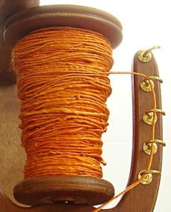 Burnt Orange Bamboo yarn